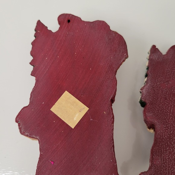 Set 2 Vintage 80s June McKenna Santa Claus Figurine Christmas Tree ShelfSitter - Picture 14 of 14